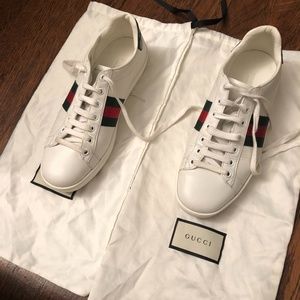GUCCI ACE WHITE TENNIS SHOES